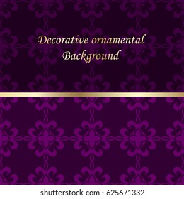Luxury colored ornamental background. Template for design