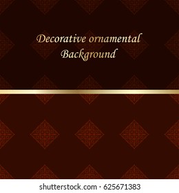 Luxury colored ornamental background. Template for design