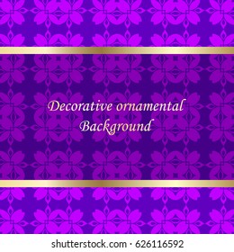 Luxury colored ornamental background. Template for design
