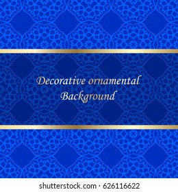 Luxury colored ornamental background. Template for design