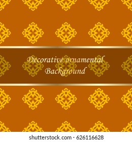 Luxury colored ornamental background. Template for design