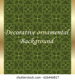 Luxury colored ornamental background. Template for design