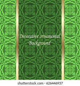 Luxury colored ornamental background. Template for design