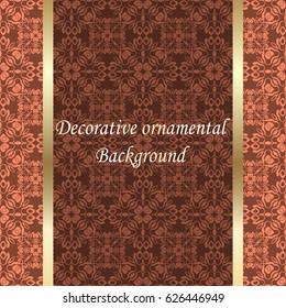Luxury colored ornamental background. Template for design