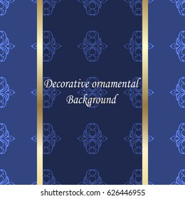 Luxury colored ornamental background. Template for design