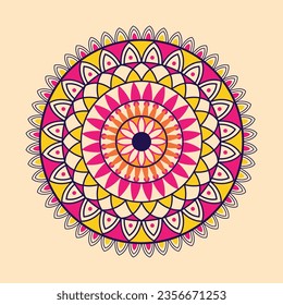Luxury colorful abstract mandala design, colorful pattern mandala, Floral background, decoration, Mandala art ornament

