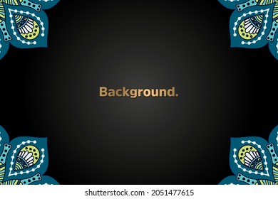 Luxury colorful background with mandala border