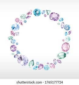 Luxury colorful background with vector diamonds for modern design