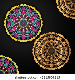 Luxury colorful mandala background design
