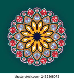 luxury colorful mandala design vector