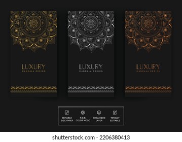 Luxury colorful mandala wedding card background for all