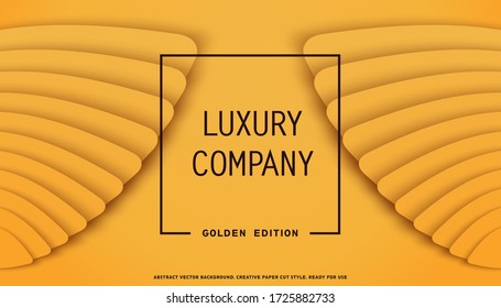 Luxury Company. Elegant layered wings design. Paper cut style. Vector background.