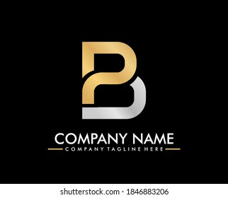 Luxury company logo. logotype letterhead B creative icon logo sign symbol template