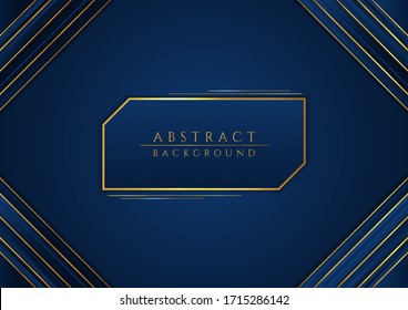 Lujoso concepto de fondo de solapamiento capa de diseño onda forma dorado resplandor color dorado. ilustración vectorial.