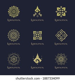 Luxury concept logo design vector set.