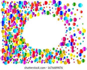 Luxury confetti isolated on white background. New particles. Vector illustration. Red, green, yellow, blue, golden, pink, orange and violet circles for celebrations, anniversary and holidays.