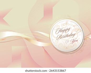 Luxury congratulate birthday template with red line pattern shows the Happy atmosphere vector illustration graphic EPS 10
