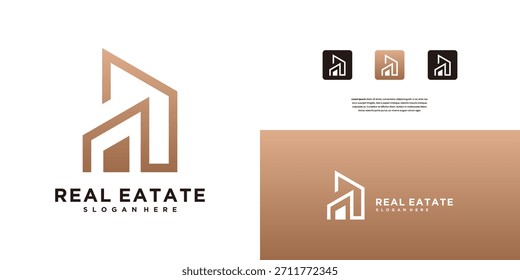 Luxuriöse Konstruktion Logo Design-Vorlage. building Abstract Für Logo Design Inspiration.