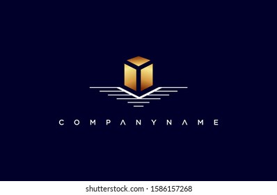 luxury construction logo icon design template vector elements for your company brand. smart technology