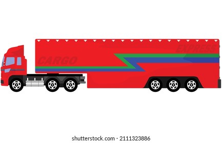 luxury container trucks vector illustration