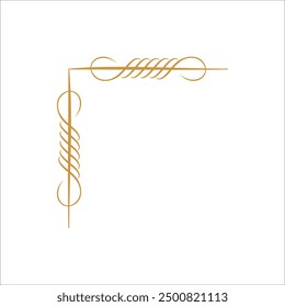 Luxury corner shape vector element