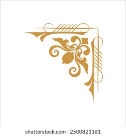 Luxury corner shape vector element