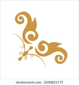 Luxury corner shape vector element