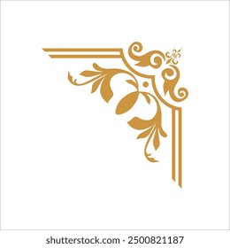 Luxury corner shape vector element