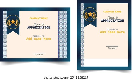 Luxury corporate Certificate template.abstract luxury and modern line pattern. vector template. Certificate Template Business Training Achievement. Certificate template set. Certificate badge icon set