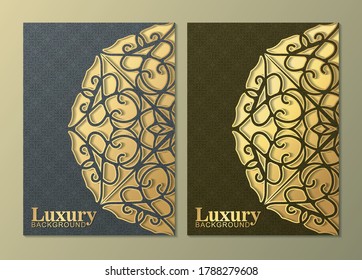 luxury cover background with mandala texture