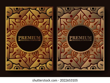fondo de portada de lujo con textura de mandala