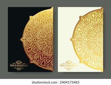 luxury cover background with mandala texture