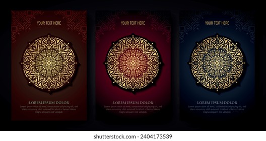 luxury cover background with mandala texture