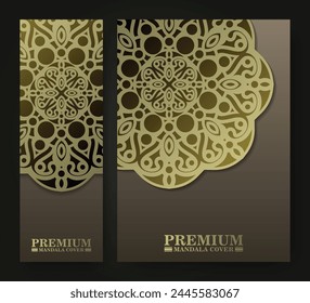 fondo de cubierta de lujo con textura mandala