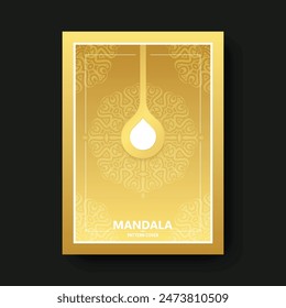 fondo de cubierta de lujo con textura mandala