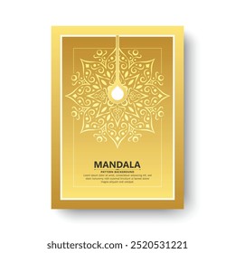 fundo de capa de luxo com textura mandala