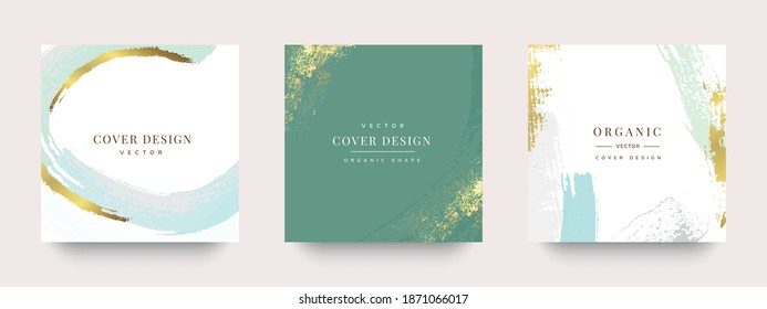 Luxury cover design and social media stories and post template vector set.	