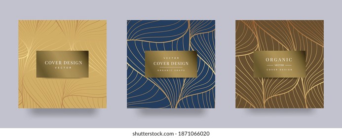 Luxury Cover Design And Social Media Stories And Post Template Vector Set.	