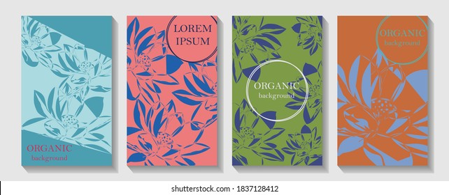 Luxury cover design template. flowers lotus pattern, book background. Vector illustration.