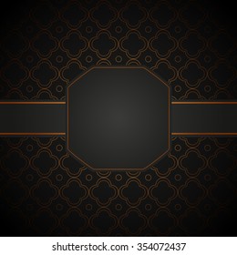 Luxury cover with gold pattern and place for text for your design