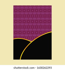 Luxury cover page design with pattern background, antique greeting card, ornate page cover, ornamental pattern template for design