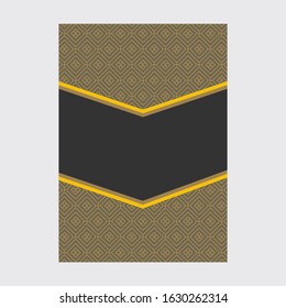 Luxury cover page design with pattern background, antique greeting card, ornate page cover, ornamental pattern template for design