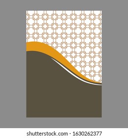 Luxury cover page design with pattern background, antique greeting card, ornate page cover, ornamental pattern template for design