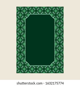 Luxury cover page design with pattern background, antique greeting card, ornate page cover, ornamental pattern template for design