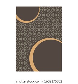 Luxury cover page design with pattern background, antique greeting card, ornate page cover, ornamental pattern template for design