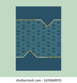 Luxury cover page design with pattern background, antique greeting card, ornate page cover, ornamental pattern template for design