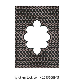 Luxury cover page design with pattern background, antique greeting card, ornate page cover, ornamental pattern template for design