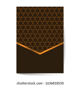 Luxury cover page design with pattern background, antique greeting card, ornate page cover, ornamental pattern template for design