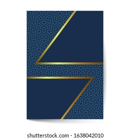 Luxury cover page design with pattern background, antique greeting card, ornate page cover, ornamental pattern template for design
