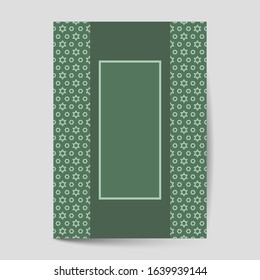 Luxury cover page design with pattern background, antique greeting card, ornate page cover, ornamental pattern template for design